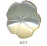 MOP 5-Petal Flower- Self Shanked- 1/2"